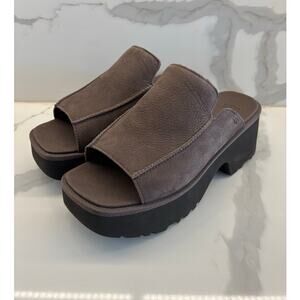 UGG NEW HEIGHTS SLIDE SANDALS PLATFORM NEW SIZE 11 MOLASSES